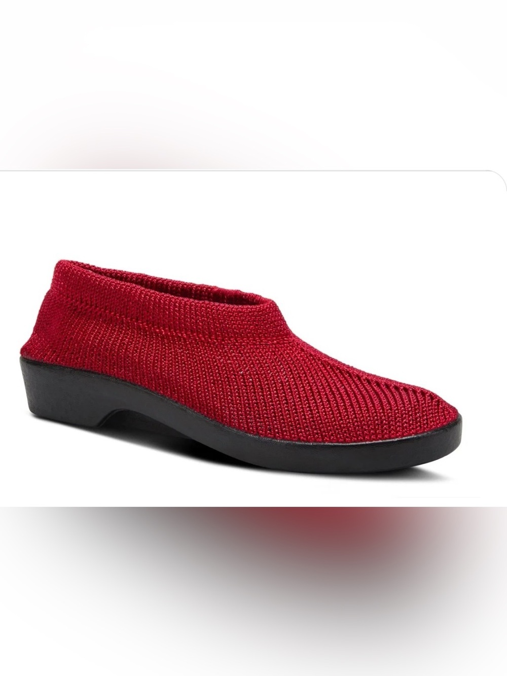 Spring Step  Red Soft Stretch Original Knit Anatomic Comfort Stretch Sock Shoes